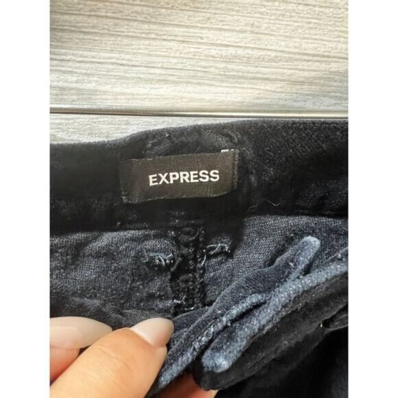 High Waisted Velvet Straight Pant Size 2 by EXPRESS NWOT - Picture 4 of 4
